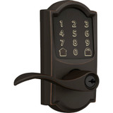 Encode Smart WiFi Lever with Accent Lever and Camelot Trim in Aged Bronze FE789WBVCAM716ACC 209583