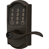 Schlage Encode Smart WiFi Aged Bronze Accent Lever with Camelot Trim FE789WBVCAM716ACC 209583