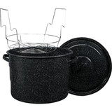 GraniteWare 21 Qt. Black Canner With Jar Rack 319814 Pack of 2