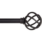 Kenney Cage 28 In. To 48 In. 5/8 In. Black Curtain Rod KN75204NP