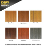 Defy Essential Semi-Transparent Wood Stain, Cedar Tone, 1 Gal.