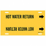 Brady Pipe Markr,Hot Water Return,8in H,16in W  4081-F