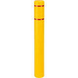 Global Industrial Reflective Bollard Sleeve 6"" Dia. x 52""H Yellow With Red Tap