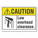 Lyle Low Clearance Caution Rflctv Labl,7x10in LCU3-0107-RD_10x7