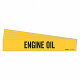 Brady Pipe Marker,Black,Engine Oil,PK5 8786-1-PK