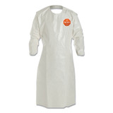 Tychem SL Aprons with attached Long Sleeves, 26 in x 52 in, White