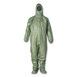 Tychem 2000 SFR Protective Coveralls, Hooded Coverall, Green, 3X-Large