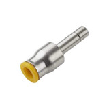 Parker Fitting,6 mm,Brass,Push-to-Connect 67PLP-6M-10M