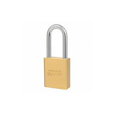 American Lock Keyed Padlock, 15/16 in,Rectangle,Gold A3651D285KD