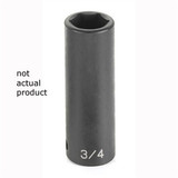 Grey Pneumatic Deep Socket,1/2"Dr,X 2" 2064D