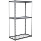 Global Industrial 3 Shelf Heavy Duty Boltless Shelving Z Beam Starter 48Wx36Dx84