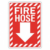 Lyle Rflct Fire Extinguisher Sign,10x7in,Alum LCU1-0069-RA_7x10
