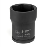 Grey Pneumatic Impact Socket,2-1/2",3/4"D,Lcknt 6pt. D 3780D