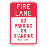 Lyle Fire Lane No Parking Sign,18" x 12" T1-2819-EG_12x18