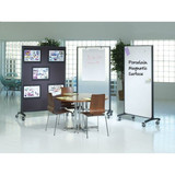 Quartet Divider Panel,72 x 48 in,Gray-White 6640MB-24