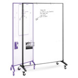 Quartet Divider Panel,72 x 48 in,Gray-White 6640MB-24