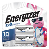 Energizer® 123 Lithium Photo Battery, 3 V, 2/pack EL123APB2