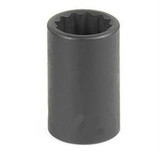 Grey Pneumatic Impact Socket,15/16",3/8"D,12pt.,Black 1130R