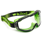 Bolle Safety Safety Goggles,Black/Green Frame,Univ. UNIVGN11W
