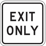 Lyle Exit Only Parking Sign,18" x 18" LR7-68-18HA