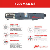 Ingersoll-Rand Ratchet,Air Powered,3-8",220 rpm 1207MAX-D3