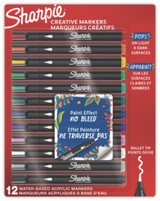 Sharpie® Creative Markers, Medium Bullet Tip, Assorted Colors, 12/Pack 2196905