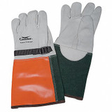 Condor Elec. Glove Protector,8,Wht/Org/Grn,PR 4FPG3