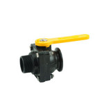 Banjo Manual 2-Way Ball Valve,Flange,Polypro MVSMT220FP