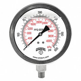 Winters Pressure Gauge,4" Dial Size,Silver PFQ776-DRY