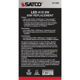 Satco Nuvo 60W Equivalent Warm White A19 Medium Dusk To Dawn LED Light Bulb S11429 547327