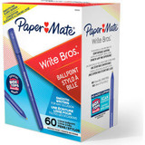 Paper Mate Ballpoint Stick Pen Blue Ink Medium 60 per Pack
