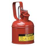 Justrite Type I Safety Can,1/8 gal.,Red,6-3/4In H 10001