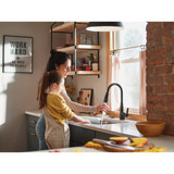 Moen Haelyn 2-Handle Pull-Down Kitchen Faucet with ColorCue, Matte Black