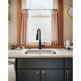 Moen Haelyn 2-Handle Pull-Down Kitchen Faucet with ColorCue, Matte Black 87627EIBL 466949