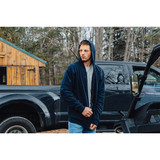Berne Heritage Medium Navy Thermal-Lined Full-Zip Hooded Sweatshirt SZ101NVR400 703390