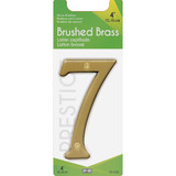 Hy-Ko 4 In. Brushed Brass Number 7