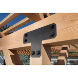 Simpson Strong-Tie Outdoor Accents Avant Collection ZMAX 6X6 Black T Strap APVT6 131387