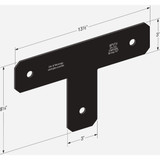 Simpson Strong-Tie Outdoor Accents Avant Collection ZMAX 4X4 Black T Strap