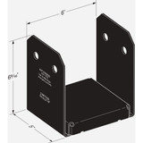 Simpson Strong-Tie Outdoor Accents Avant Collection ZMAX 6X6 Black Rough Post Base