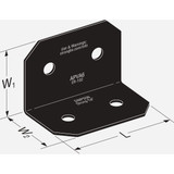 Simpson Strong-Tie Outdoor Accents Avant Collection ZMAX 6X 90 Deg. 12 ga Black Framing Angle