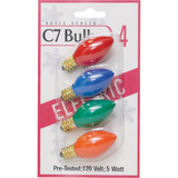 C7 Multi-Color Ceramic 120V Replacement Light Bulb (4-Pack)