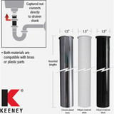 Plumb Pak 1-1/2 In. OD x 12 In. Black Plastic Tailpiece