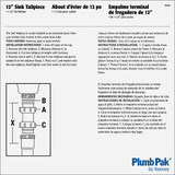 Plumb Pak 1-1-2 In. OD x 12 In. Black Plastic Tailpiece PP906B 487935