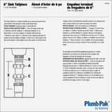 Plumb Pak 1-1-2 In. OD x 8 In. Black Plastic Tailpiece PP10-8B 484217