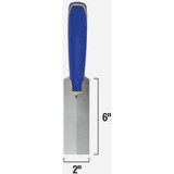 QEP 6 In. x 2 In. Flat Margin Trowel with Bucket Hook & Comfort Grip