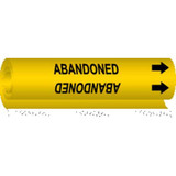 Brady Pipe Marker,Abandoned,5 in H,8 in W 5622-O