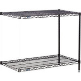 Nexel 2 Shelf Black Epoxy Wire Shelving Unit Add On 48""W x 18""D x 34""H