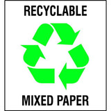 Brady Recycle Label,5 in x 5 in,Vinyl,PK5 18410FLS