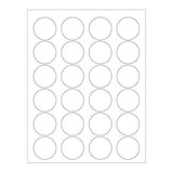 Tape Logic Circle Laser Label,1-5/8",White,PK2400 LL207