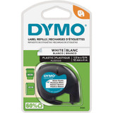 DYMO LetraTag Plastic Labels with Black Text on White Label 91331 988678